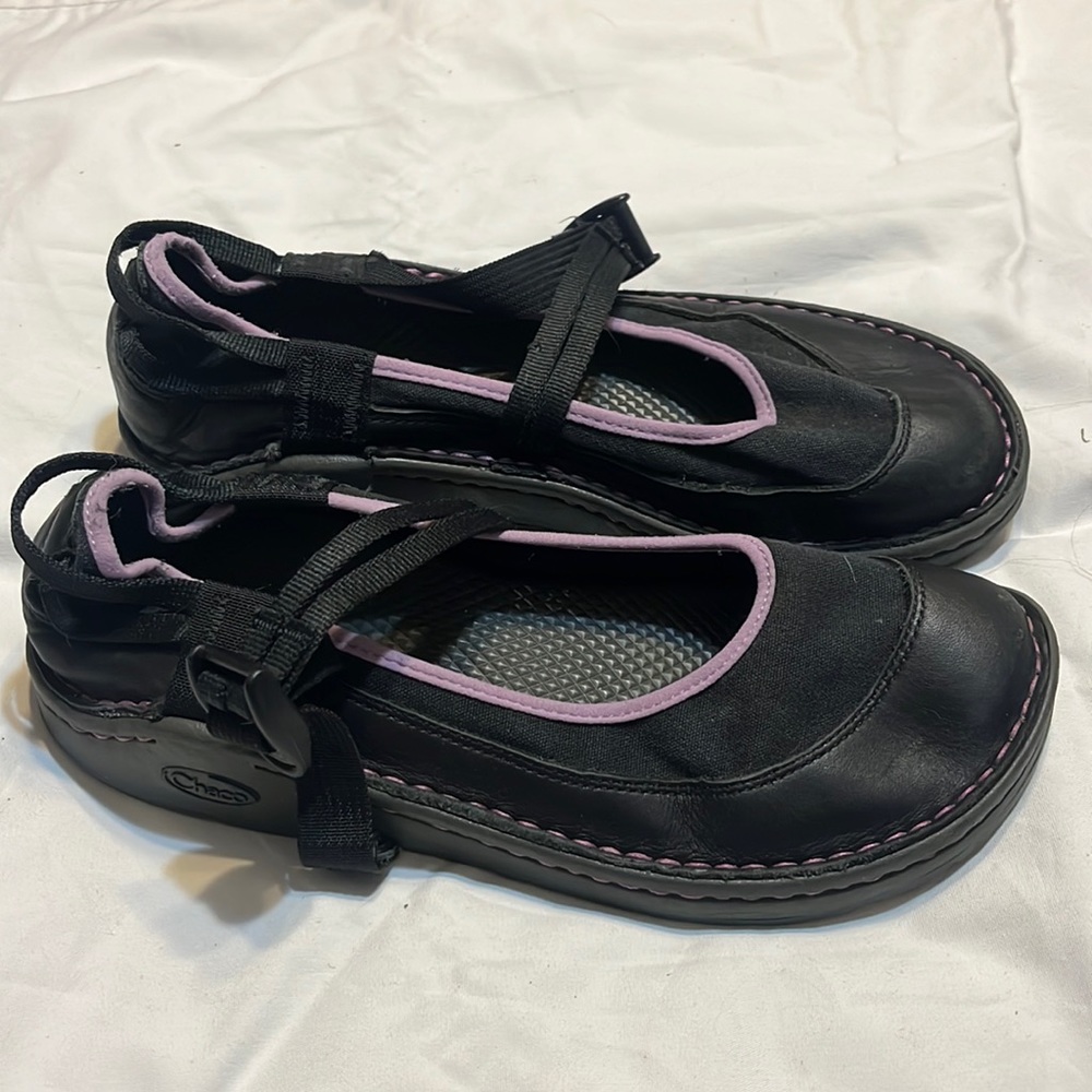Chaco Black and Pink Women's Sandals